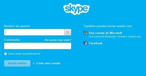 Crear cuenta skype